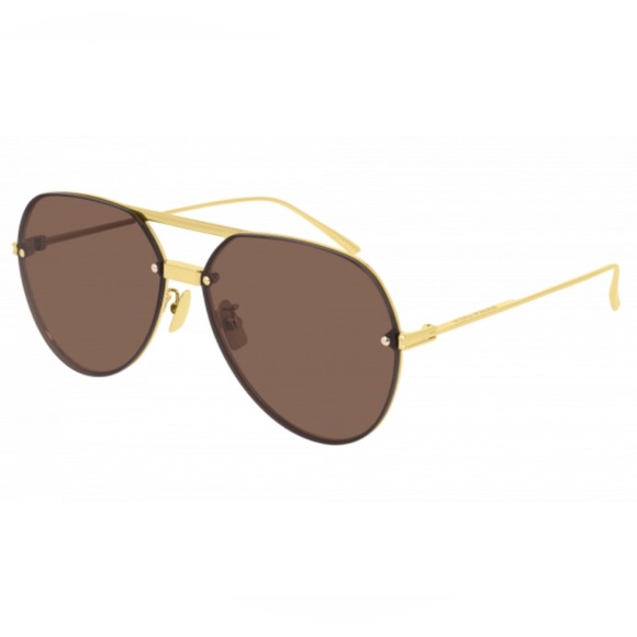 Bottega Veneta Other - Bottega Veneta New-Classic BV1054SA 002 Sunglasses Men's Gold/Brown Lenses 61mm